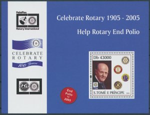 Sao Tome & Principe 2004 MNH Rotary International Stamps Paul Harris 1v S/S I