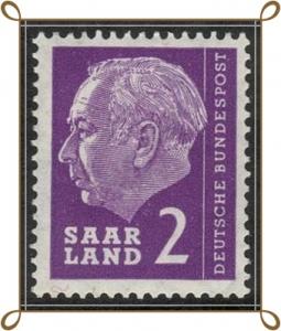 Saar #264-Pres. Heuss-1957-MH-(Sa)