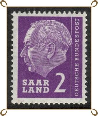 Saar #264-Pres. Heuss-1957-MH-(Sa)