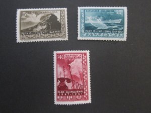 Argentina 1951 Sc 595-7 set MNH