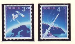 Norway Sc 989-90 1991 Europa Space stamp set mint NH