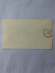 Vatican 1964 cover. Alitalia. To Amman and Jerusalem post mark on reverse.