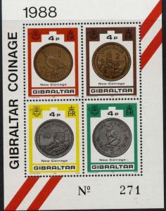 Gibraltar 556 MNH Coins on Stamps