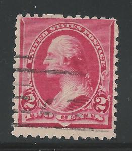 United States Scott #220a 2¢ Washington Used Stamp