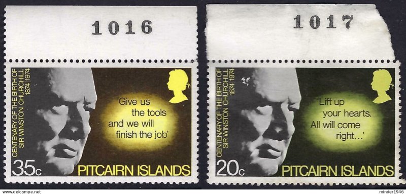 PITCAIRN ISLAND 1974 QEII Multicoloured, Birth Centenary of Sir Winston Churc...