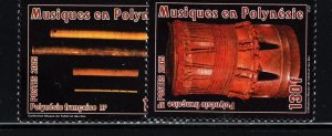 French Polynesia Sc 901-2 NH  - 2005 - Musical Instruments