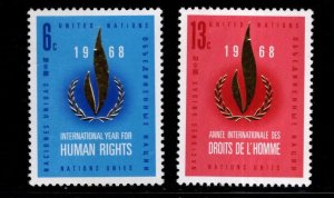 United Nations UN Scott 190-119 Stamp Human Rights foil flame set MH*