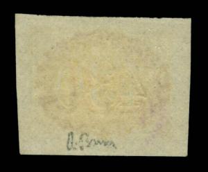 BRAZIL 1861 Coloridos  430r yellow  Scott # 40  mint MH XF stamp