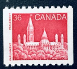 Canada #953 36¢ Parliament Buildings Coil (1987). MNH