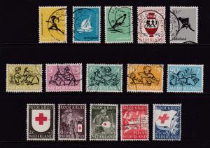 Netherlands x 3 charity sets used from 1950's