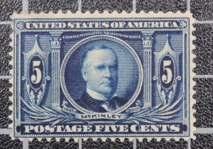 Scott 326 - 5 Cents McKinley - OG MH - Nice Stamp - SCV - $70.00