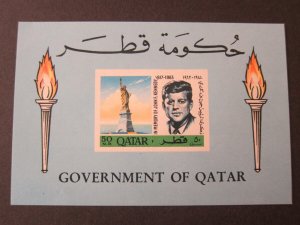 Qatar 1966 Sc 102B John F Kennedy set MNH