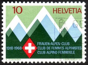 1968, Switzerland 10c, Used, Sc 487