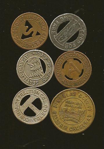 USA(6) Transit Tokens