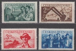 Czechoslovakia Scott #410-413 1950 MH