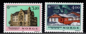 Norway Scott 980-981 MNH** Europa 1990 Post office set