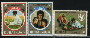 DUBAI MNH Sc 152-53 , C 60 UNICEF