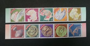 *FREE SHIP Malaysia Year Of Dragon 2000  Chinese Zodiac Lunar Fish (stamp) MNH