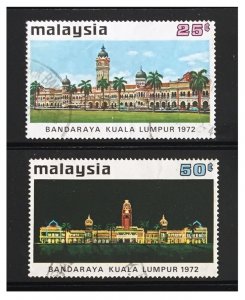 MALAYSIA 1972 CITY STATUS FOR KUALA LUMPUR set of 2V Used SG#98&99
