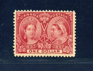 CANADA $1 JUBILEE SCOTT #61  F/VF MINT NEVER HINGED ORIGINAL GUM FRESH  