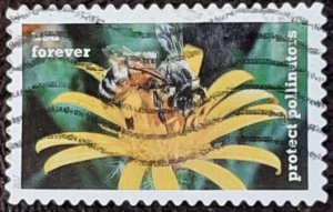 US Scott # 5229;  used Protect pollinators, 2017; VF/XF; off paper