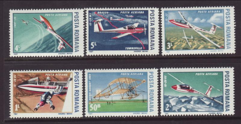 Romania C272-C277 Airplanes MNH VF