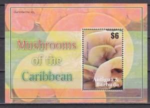 Antigua, Scott cat. 2944. Mushrooms of the Caribbean s/sheet. ^