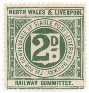 (I.B) North Wales & Liverpool Railway Committee : Letter Stamp 2d