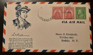 Vintage Air Mail US Navy Illustrated Cachet USS Herbert Buffalo New York