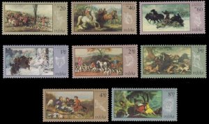 Poland 1628-1635,MNH. Mi 1890-1897. Hunt paintings, 1968. Dogs, Falcon,Bear,Boar