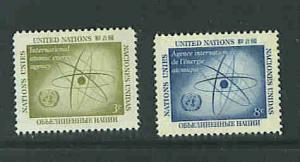 UN NEW YORK ISSUE # 59-60 MNH COMPLETE SET