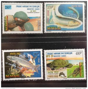 Senegal 2003 Mi. 2025 - 2028 Marine Fauna Fish Tortoise 4 val. RARE MNH