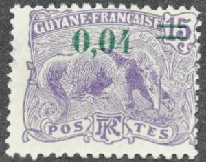DYNAMITE Stamps: French Guiana Scott #96  UNUSED