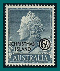 Christmas Island 1958 Queen Elizabeth, MNH 4,SG4