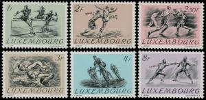 ✔️ LUXEMBOURG 1952 - OLYMPIC GAMES HELSINKI  - SC. 280/285 ** MNH $37.50 [LX495]