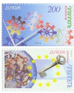 Armenia MNH** 2006 Mi 550-1 Scott 745-6 Europa Integration Clockwork emblem EU