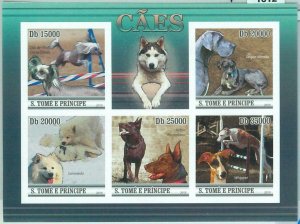 M1612 - S TOME & PRINCIPE -  2010, IMPERF stamp SHEET: Dogs, Australian Kelpie