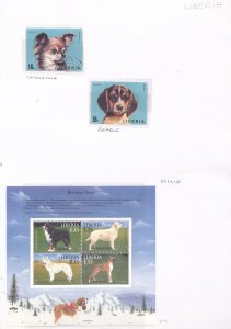 FAROES Georgia GB kampuchea Laos DOGS MNH used (Apx 90+ items) KRA028