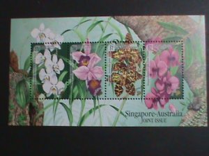 SINGAPORE -1998 SC#861A- BEAUTIFUL ORCHIDS- JOINT WITH AUSTRALIA -MNH -S/S- VF