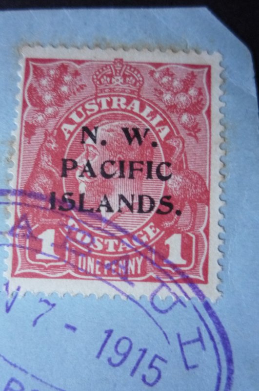 ***NWPI/NEW GUINEA**KGV HEAD 1d RED VARIETY**BROKEN (W) RABAUL OVAL CANCEL**VFU*