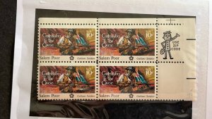 US 1975 Salen Poor #1560 Mr Zip blk of 4 mint