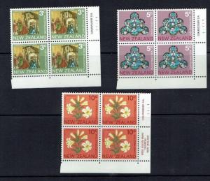 New Zealand: 1974 Christmas Issue  Plate Blocks, Unmounted Mint