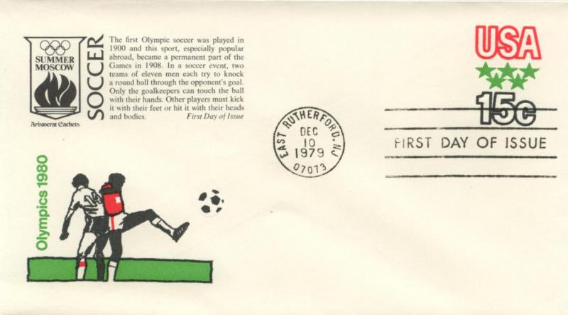 1979 Soccer Olympics SE U596 Aristocrat FDC