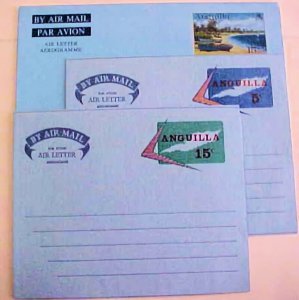 ANGUILLA AIR LETTERS MINT 3 DIFF 