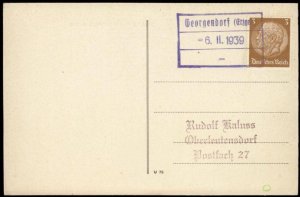 Germany Georgendorf Sudetenland Annexation Provisional Cover G67096