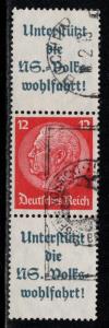 Germany Scott # 422, 2 labels A8.2, used, se-tenant, Mi # S156