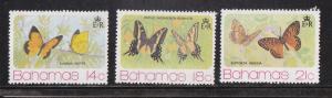 Bahamas  # 371-373, Butterflies, Mint Never Hinged