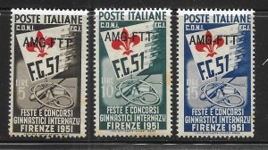 Italy - Trieste Zone A 115-117 Gymnastic Meet MNH Gum Stains 2026 Scott c.v. $33