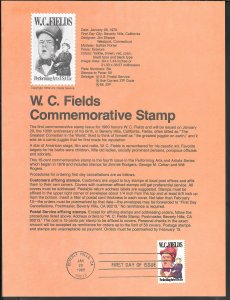 #1803 FDC Souvenir Page (11368)