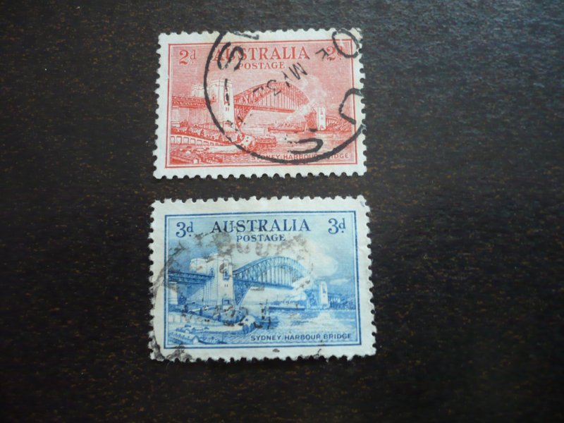 Stamps - Australia - Scott# 130-131 - Used Part Set of 2 Stamps